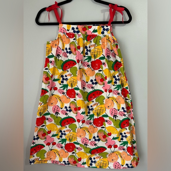 Hanna Andersson girls Sz 12 (150cm) Spaghetti Strap Fruit Sundress Casual - Picture 2 of 7